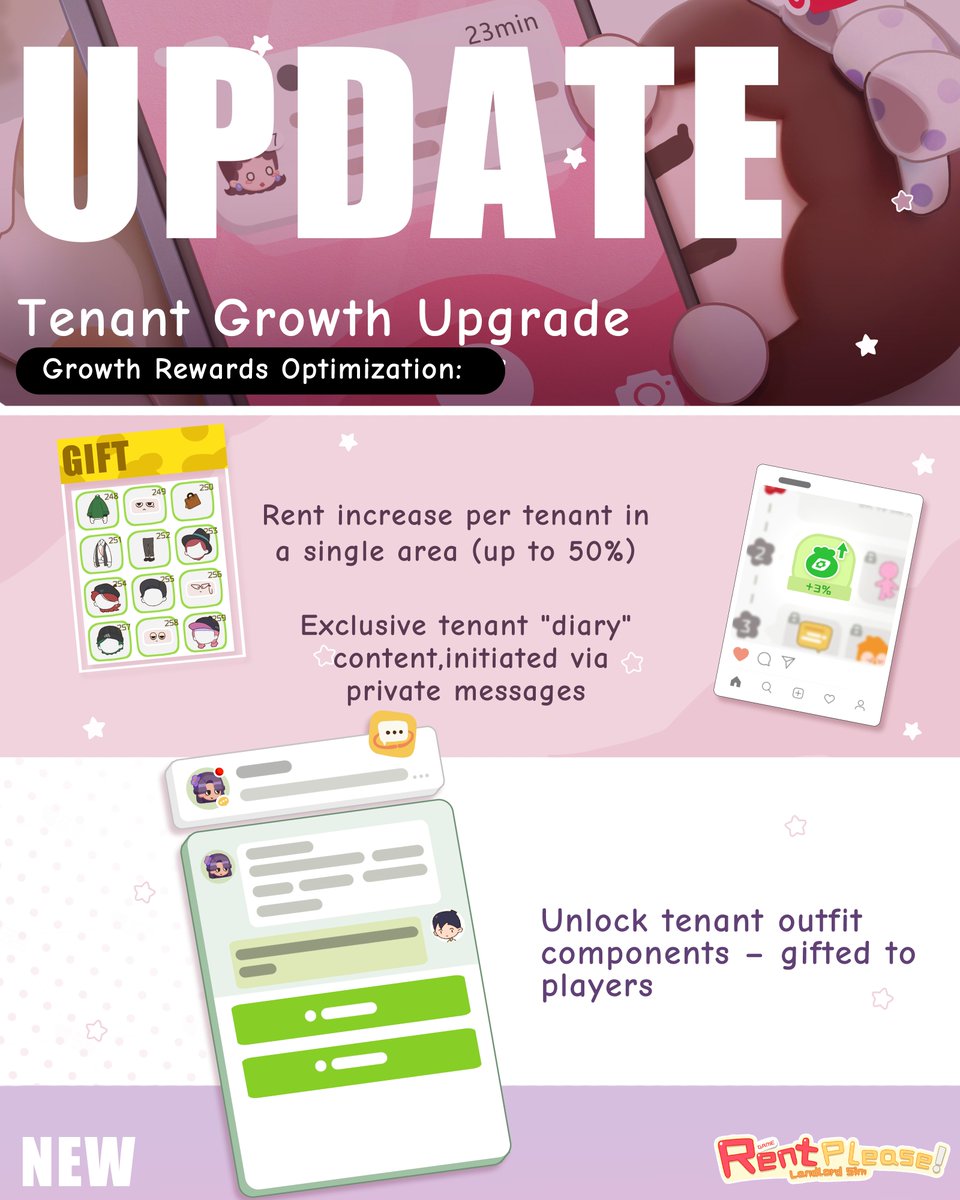 Landlord_Sim's tweet image. 📢 Update Overview
Dear Landlords
 For detailed content, please click the image to check it out
🎁 Gift Code:RMEVCF7932💵 66666 + 66🌸 + 66💎 ⏰ Valid Until: 2026-05-11 23:59:59 (UTC+8)  
⚠️ Some devices may experience a delayed update ⏳
#RentPleaseLandlordSim  #Update #Games