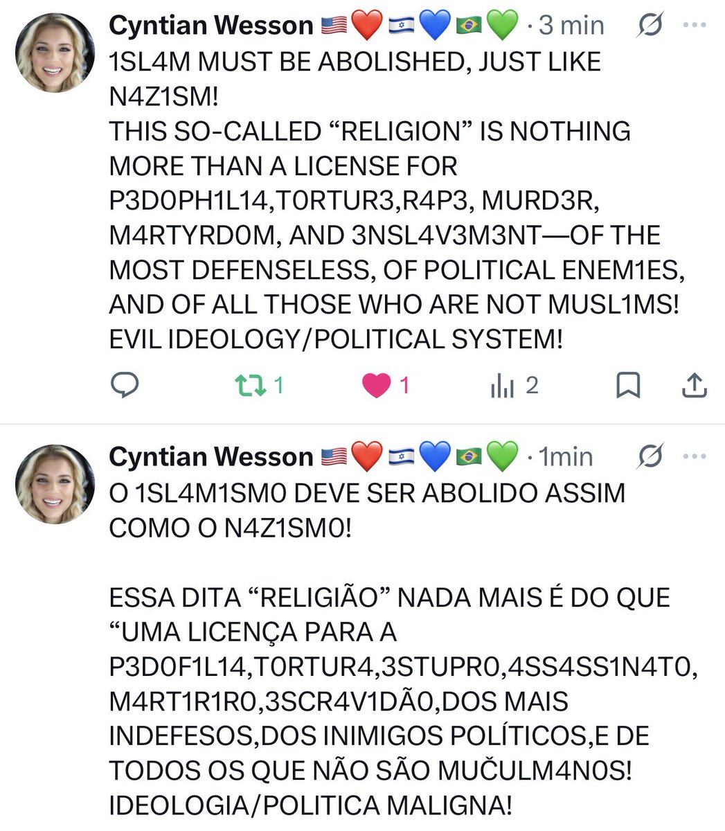 Cyntian Wesson 🇺🇸❤️🇮🇱💙🇧🇷💚 tweet media