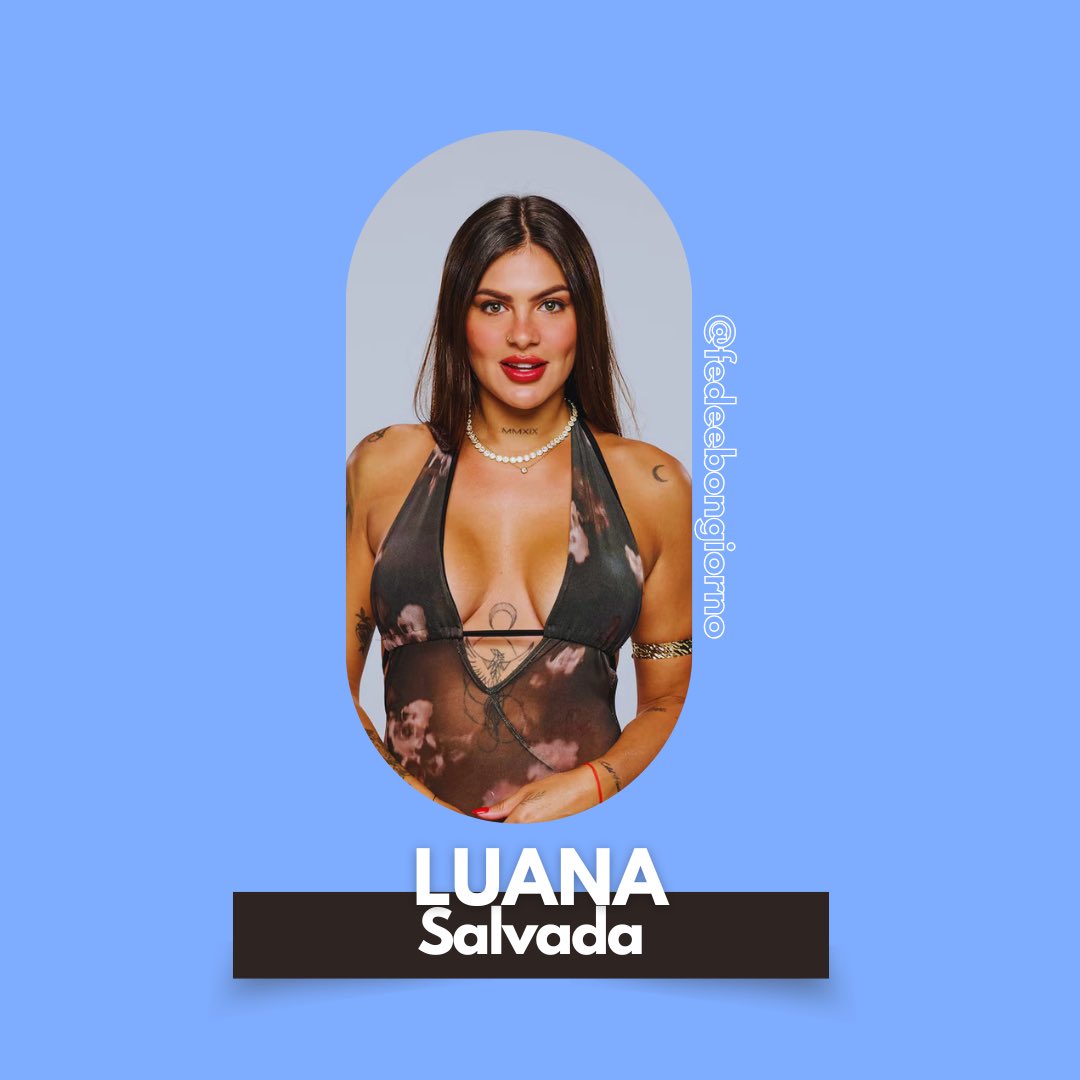 👁️ La segunda salvada esta noche en #GranHermano es LUANA