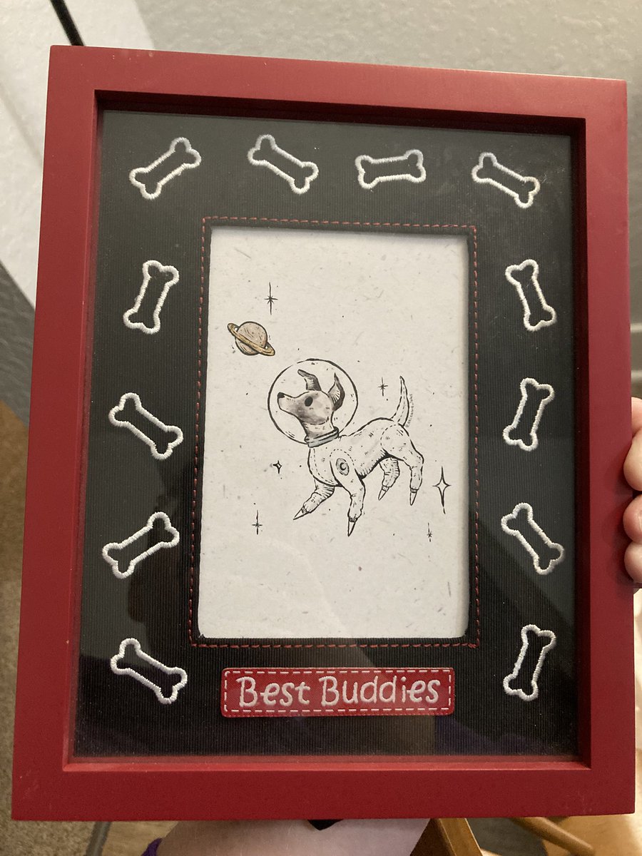 Found the perfect frame for my new mini Laika print 🥺😭