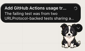 nzmrldev's tweet image. Big thanks to @mvilola for the cool Border Collie codex pet. Means a lot after losing my border collie a few months ago. 

#codex #ai #dog