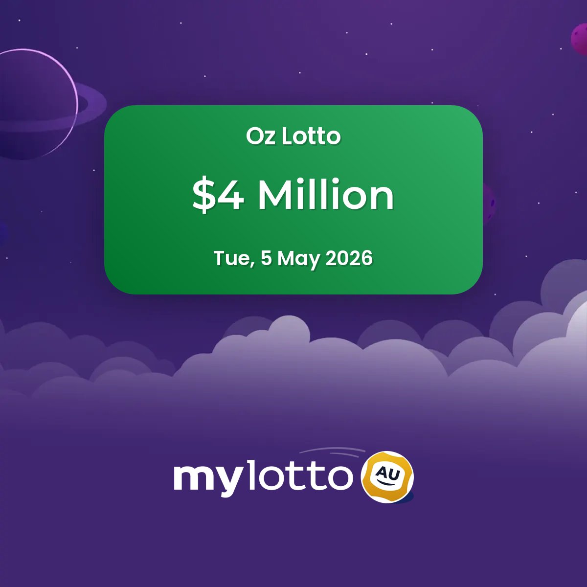 mylottoaus's tweet image. 🎨 Today's mood: Cautiously optimistic with a chance of millionaire 🎨
💰 The Oz Lotto jackpot on Tuesday is $4 Million
🌤️ Weather forecast: Sunny with a chance of jackpot
#Jackpot #OzLotto #Mood