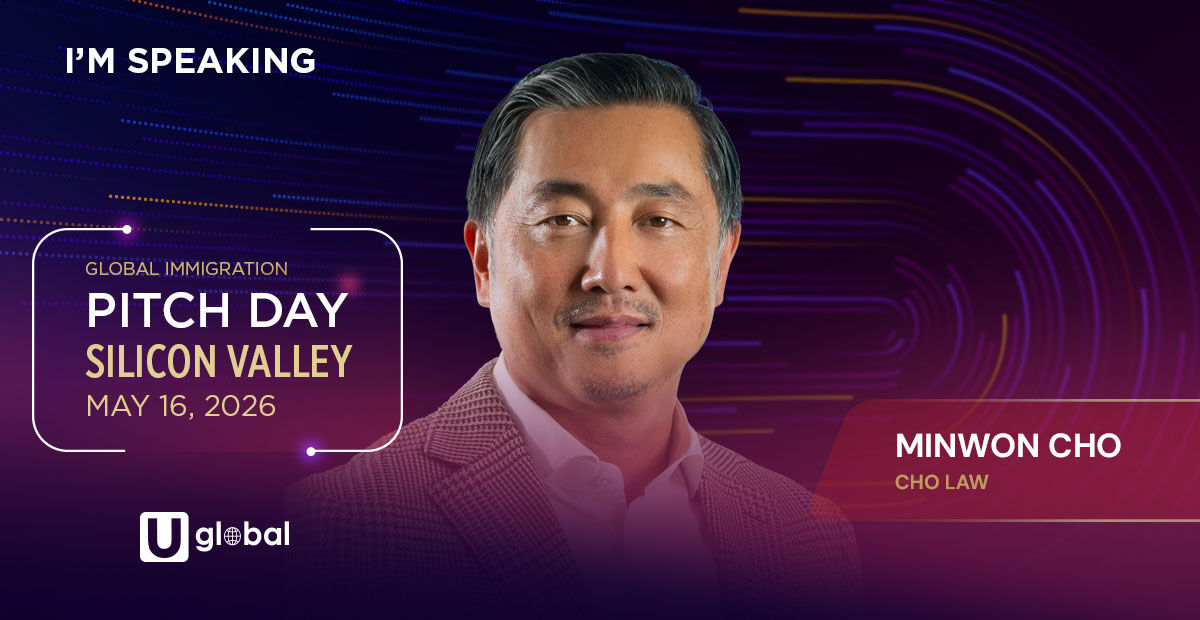 UglobalOfficial's tweet image. We are proud to have Minwon Cho of Cho Law speak at our Global Immigration Pitch Day in Silicon Valley on May 16, 2026!
Book your tickets now:
eventbrite.com/e/eb-5-global-…

#goldenvisa #europevisa #residency #citizenship #passport #immigration #global #investor #investment #greencard