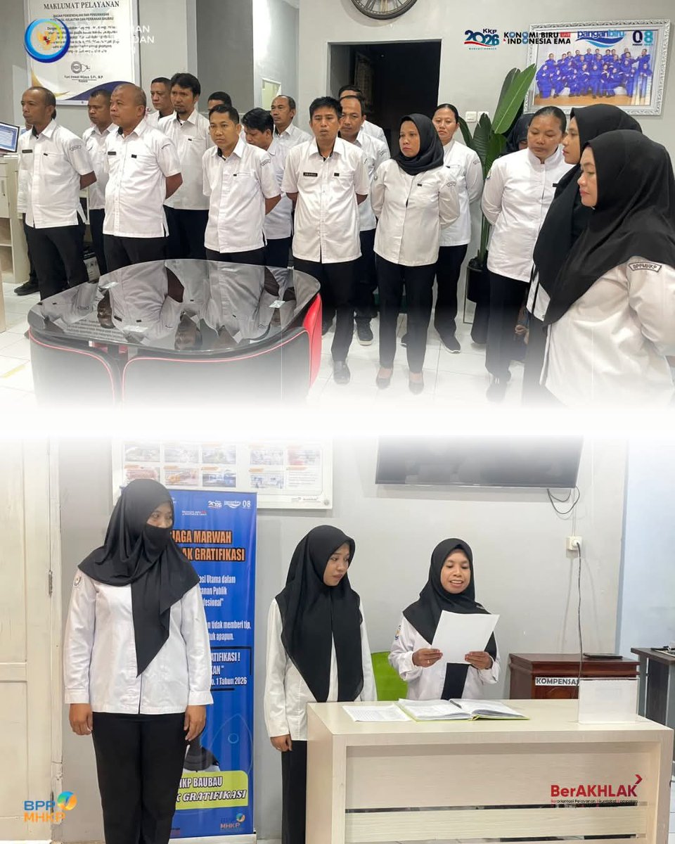 Selasa Produktif bersama Badan Mutu KKP Baubau! 🤝

Briefing pagi bukan sekadar rutinitas, tapi sarana memperkuat korsa dan menyatukan visi. Mari kita jaga integritas, tingkatkan kompetensi, dan berikan yang terbaik bagi masyarakat perikanan di wilayah Baubau dan sekitarnya.