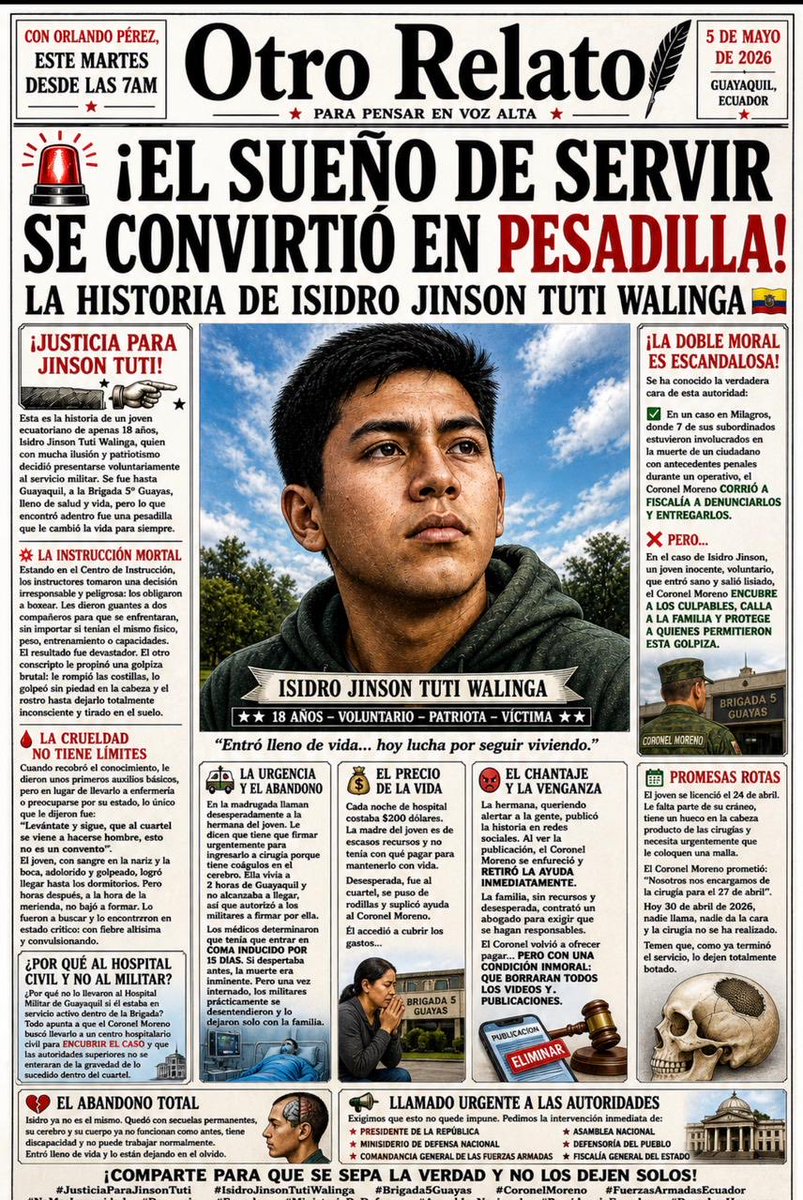 OrlandoPerezEC's tweet photo. ¿Quién responde por este crimen? https://t.co/e2gdgVtSws