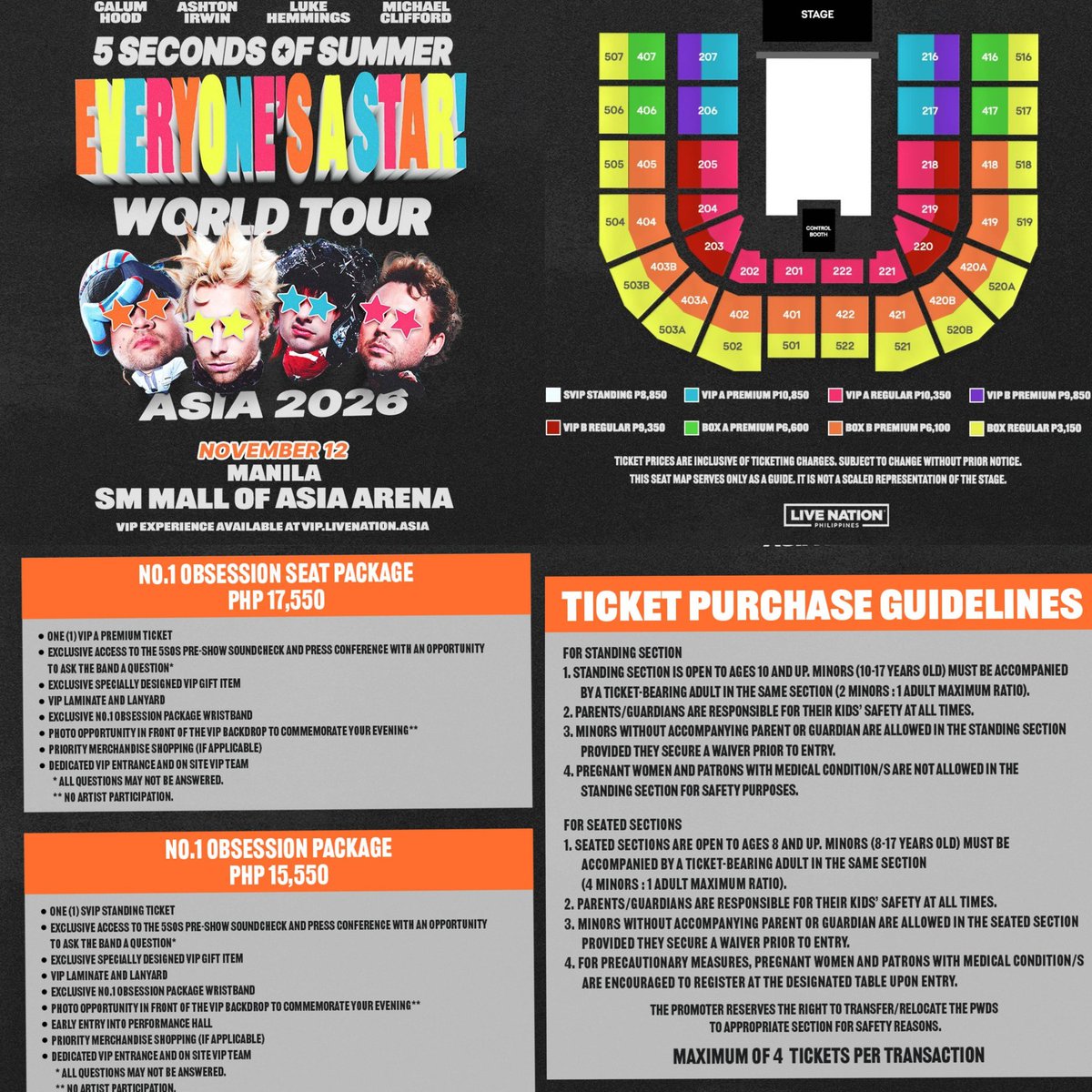 kianoluna's tweet photo. 5SOS: EVERYONE’S A STAR! WORLD TOUR IN MANILA DIRECT LINK💫

ARTIST PRE SALE
— ₱80 only!
— Skip queues
— Multiple links

📩 DM to avail

🔈bypass link wtb wts lfb lfs ticketing assistance direct link tpa https://t.co/SiDHtYfWt7