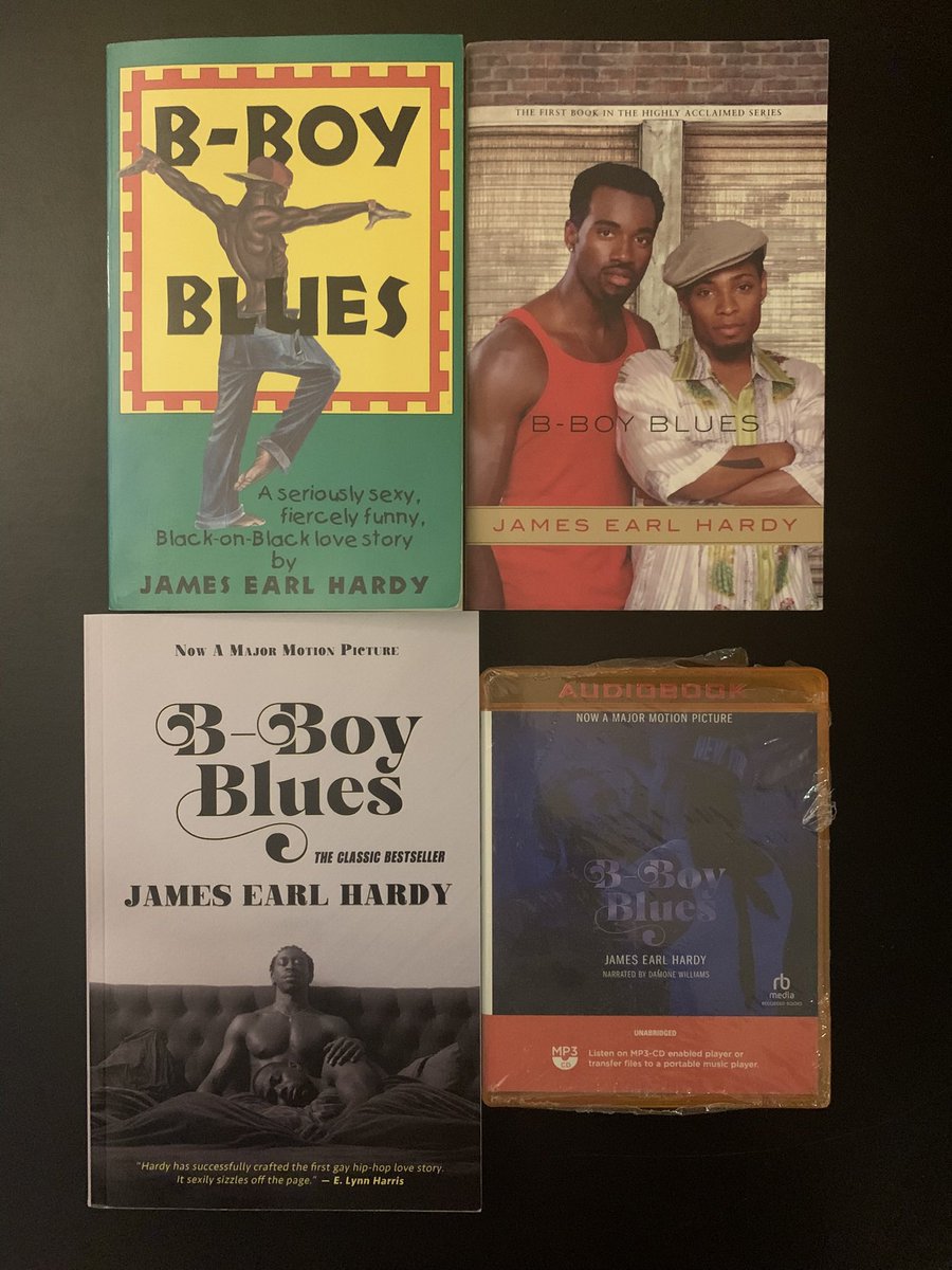 JamesEarlHardy's tweet photo. #NationalBlackAuthorsDay 

1994 with Belasco 
2001 with @Terrellmusic1 
2021 &amp; 2022 with Cinematic Mitchell &amp; Raheim (@timothymrich &amp; @ThomasMacKiee) &amp; Audiobook Mitchell (@griotDAMONE) 

#BBoyBlues #1stGayHipHopLoveStory 
#ItsAllJood 💙💙💙💙
https://t.co/JhaAn2KxJM https://t.co/wViqGaU8hP