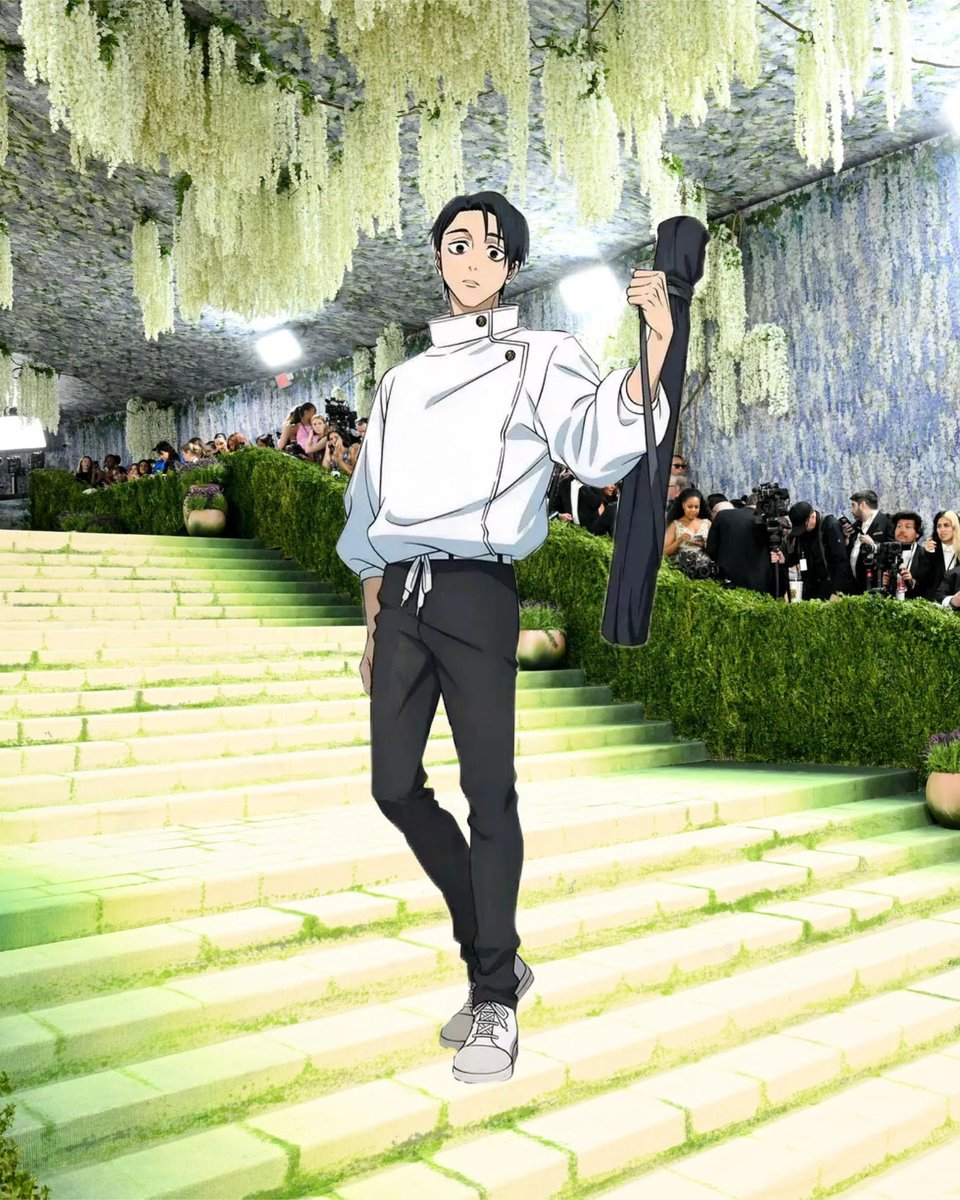 81kkotsu's tweet photo. Okkotsu Yuta has arrived at the Met Gala https://t.co/0NKYPgxAfm