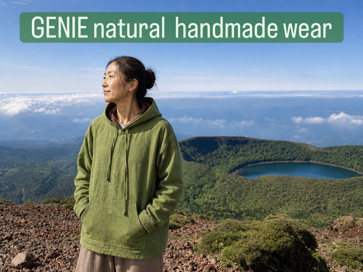 GENIENature's tweet image. High up on the mountain
a still pool of water remains

In a place where the wind barely reaches
it simply reflects the sky

The time spent at the mountain

And throughout it
Clothes are always in contact with me

GENIE
#Natural
#Handmade
#OutdoorWear
#SensitiveSkin
#WovenCotton