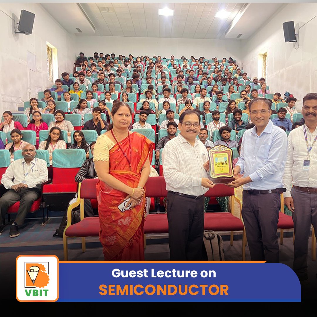 VBITHYD's tweet image. The Department of Electronics and Communication Engineering successfully organized a Guest Lecture on Semiconductors on 4th May 2026.

Visit us: 🌐 vbithyd.ac.in
 
#VBIT #ECE #GuestLecture #Semiconductors #Technology #IndustryInsights #EngineeringEducation