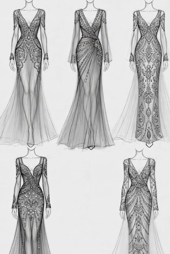 Rylee0362's tweet photo. An evening of drama and grace 🌙✨ Original gown concept designed and illustrated by me. What do you think of this midnight masterpiece? #FashionDesign #OriginalArt https://t.co/MvlymMDcZT