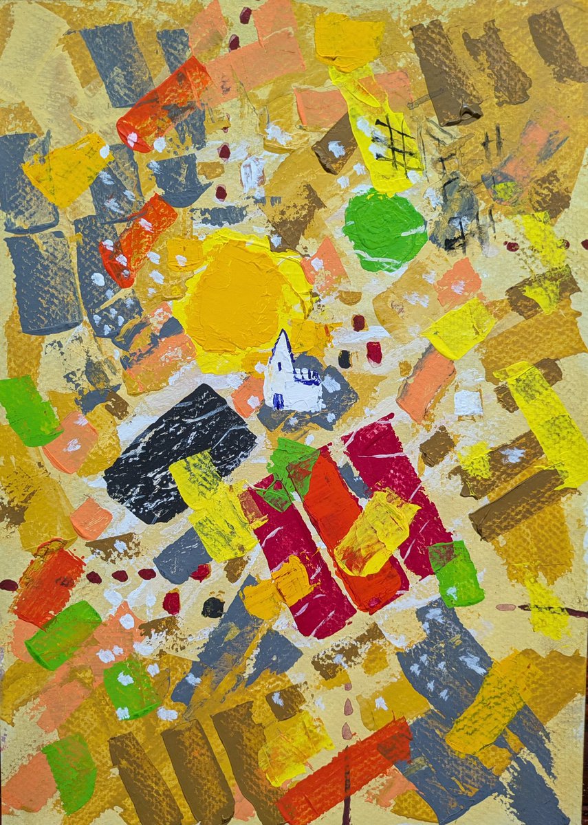 EaQtz6's tweet image. #artwork 
#art
#水彩画
#心象風景画
#絵
＃Gouache
#paintig
🎨どこか出かけてみよう