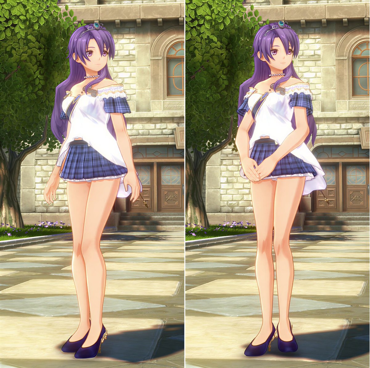 QED_mod's tweet photo. 「ドレス」モデルを置換するMODです。
「2nd」を見据えたベース���デルのテストとして下半身を再作成しています。

Replaces the "Dress" outfit.
Featuring a fully rebuilt lower body as a base model test for the upcoming "SC (2nd)". 
#空の軌跡the1st #TrailsintheSky https://t.co/GPFHQuSslK