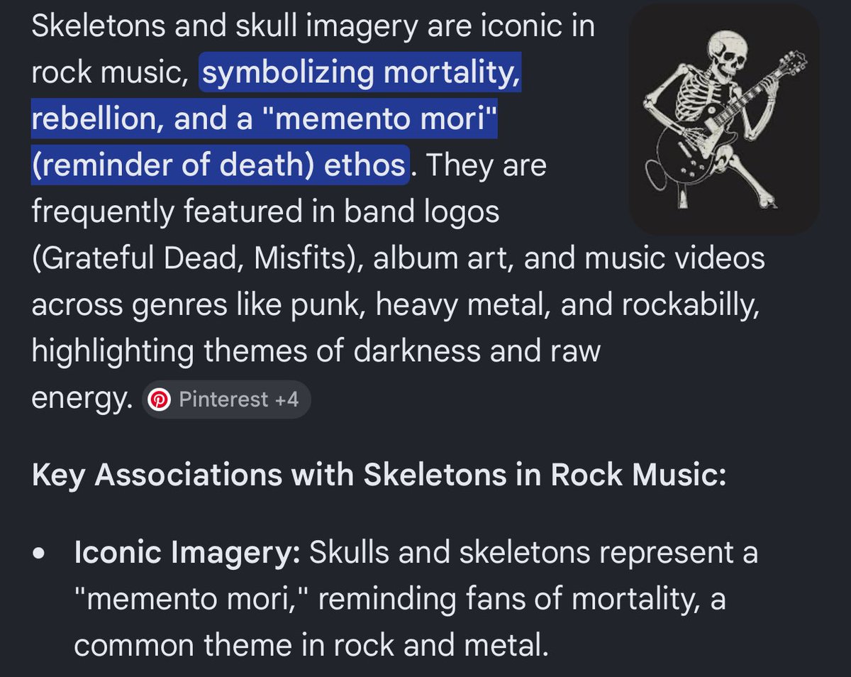 rueelas's tweet photo. @BeyLegion So the skeleton mean Act. III is rock?? 👀 https://t.co/kAwe6ny6gg