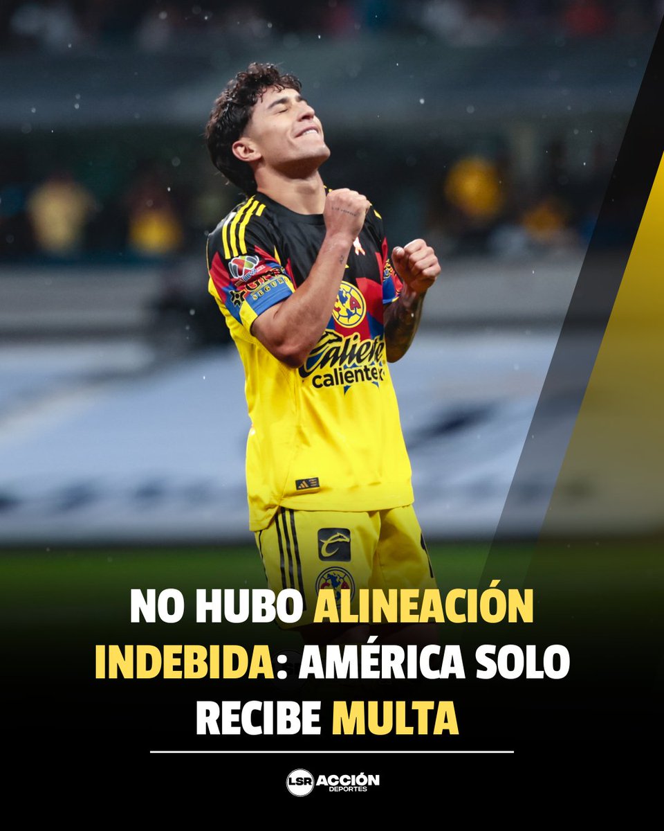 Accion_LSR's tweet photo. 📄⚖️ La Comisión Disciplinaria determinó que no existió alineación indebida en el América vs Pumas, por lo que el caso se resolvió únicamente con una sanción económica para el club.

#América #Pumas #LigaMX https://t.co/0fY03Td8wK