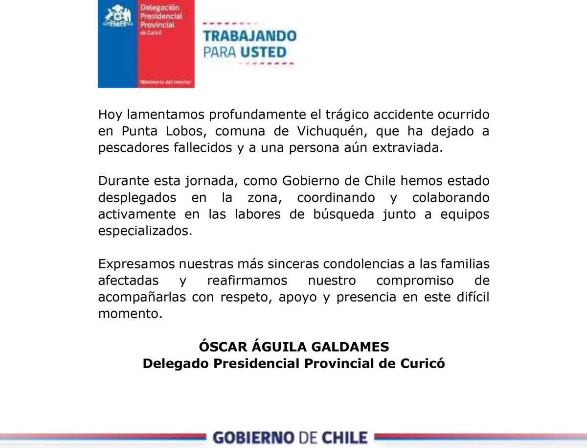Delegación Presidencial Provincial de Curicó tweet media
