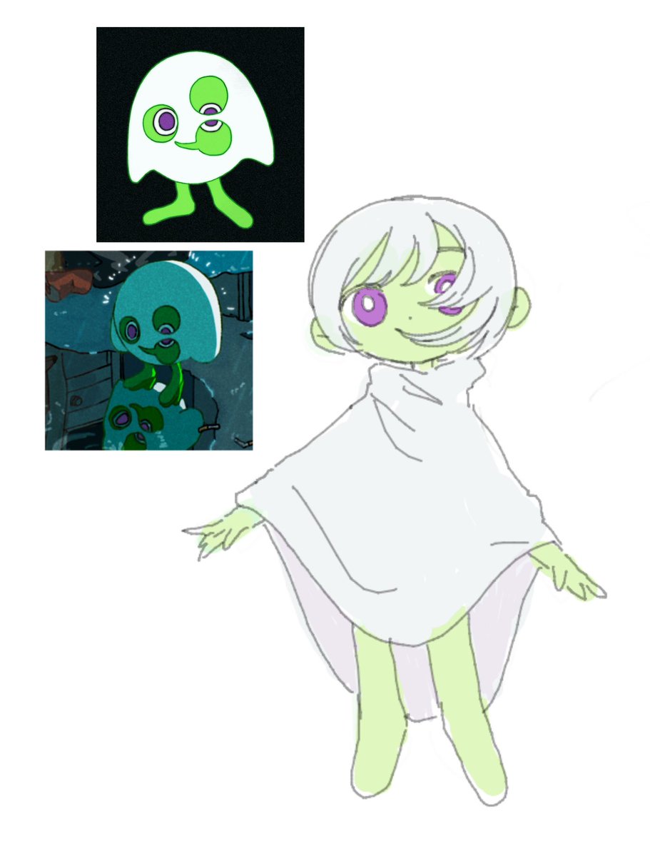 自分の作ったおばけモンスターの擬人化👻