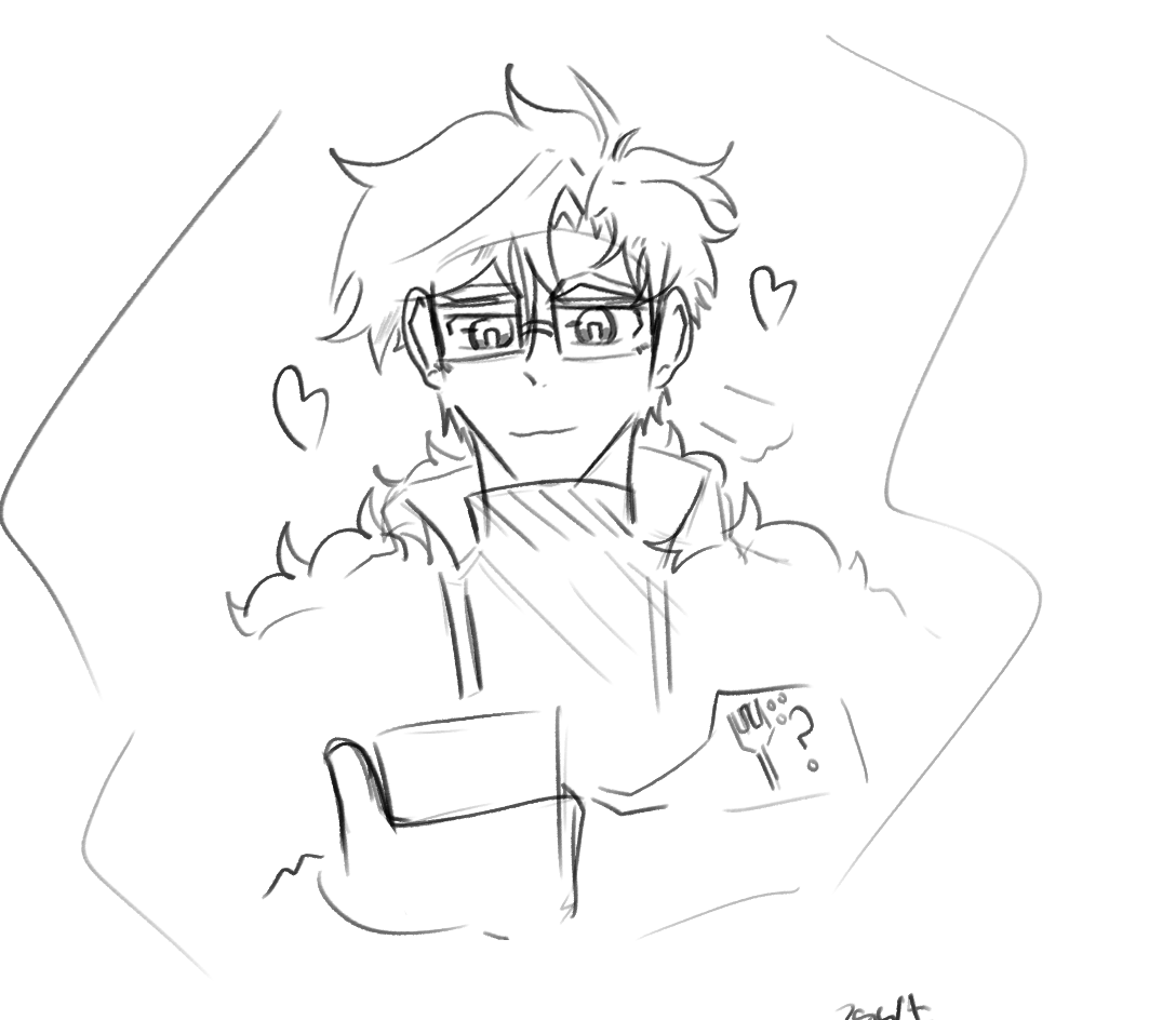 Jex_alt's tweet photo. OC René - The character I based him off would be his best friend if he was in the game. Despite keeping to himself he'd get clingy to him, always following behind him. https://t.co/PrNqpKJ0dr