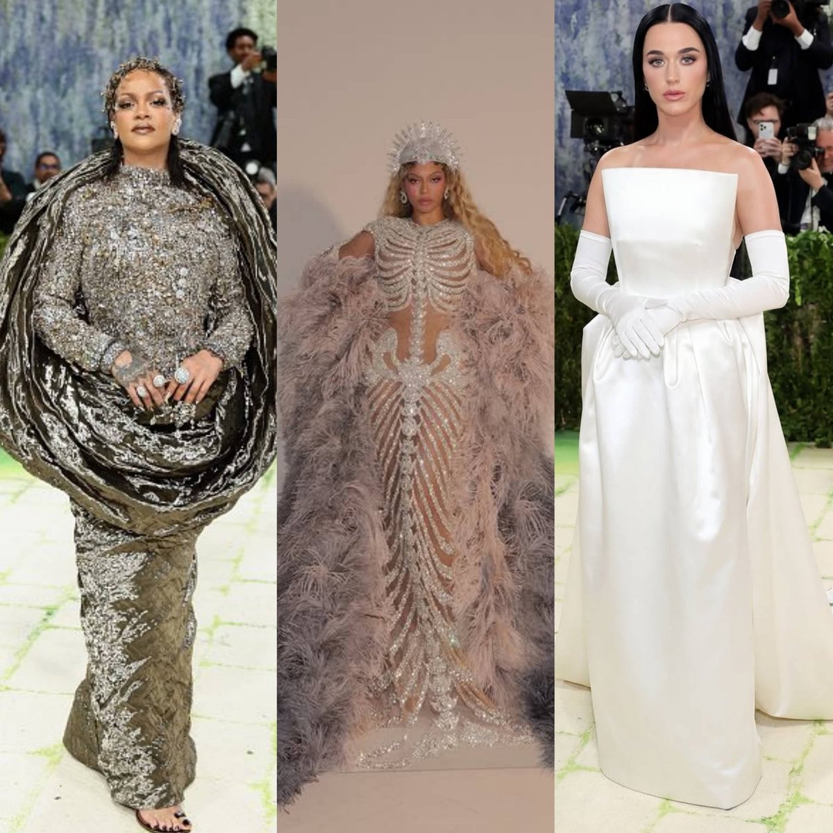 The Holy Trinity has descended. Bow down to our queens. 👑👑👑

For the first time in 10 years, Beyoncé, Katy Perry, and Rihanna attended the Met Gala together.
