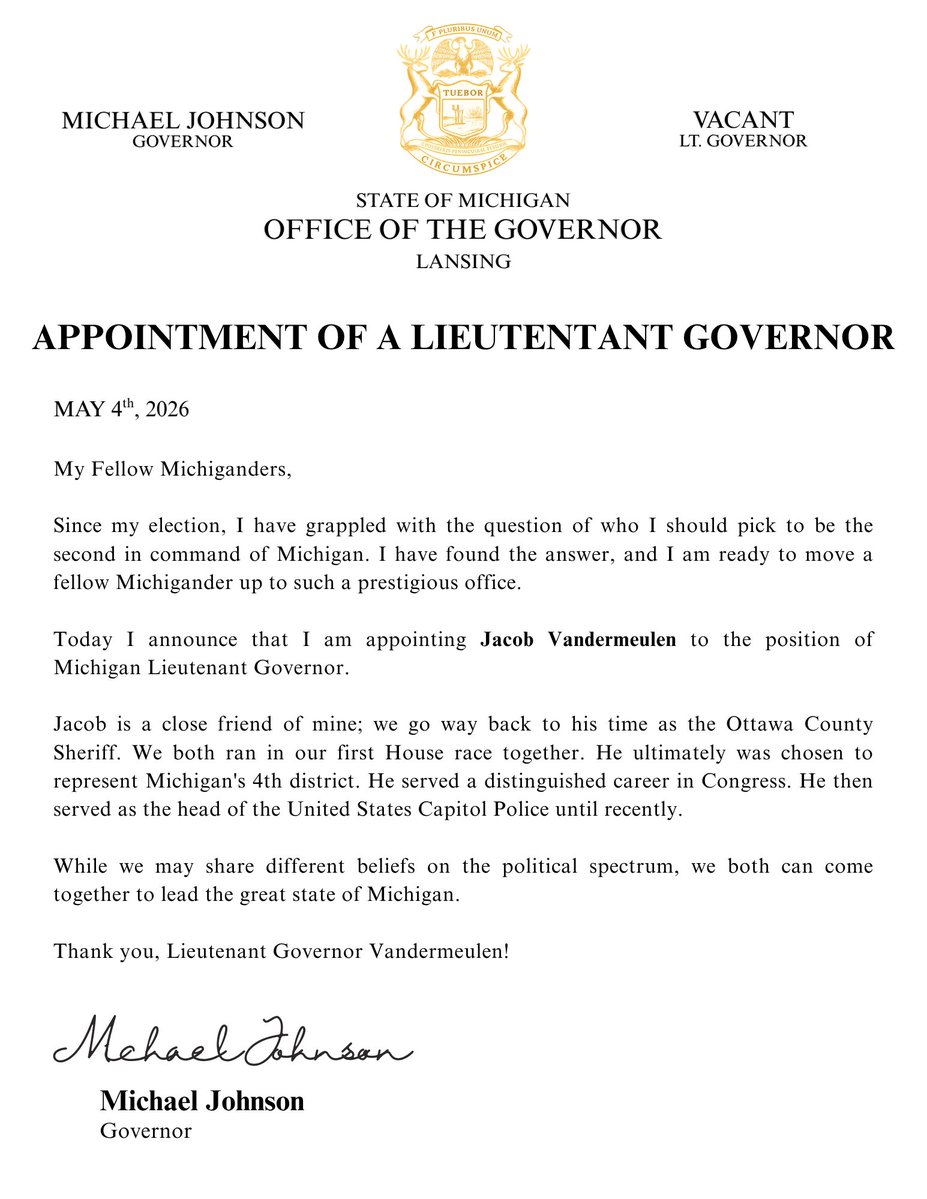 Governor Michael Johnson tweet media