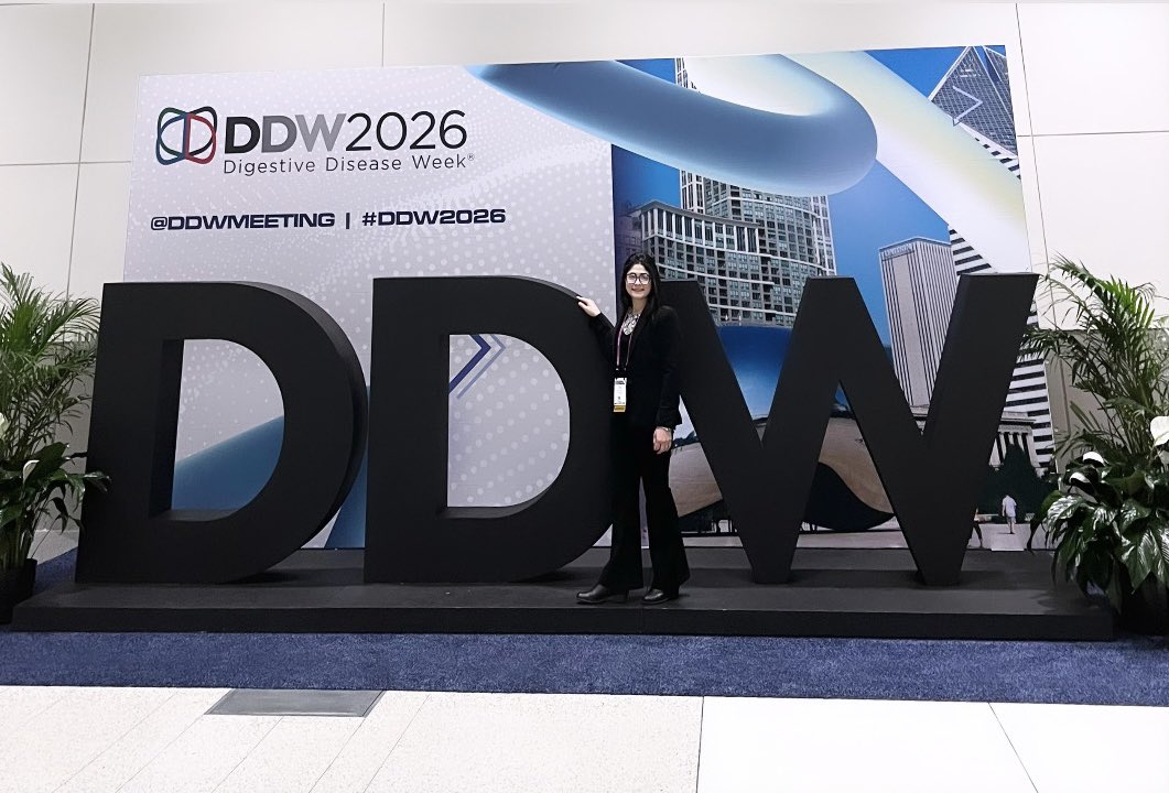 DrAminaAkram's tweet image. Incredibly grateful for the opportunity to present our research (Mayo Clinic+MD Anderson Cancer Center) as the first author on a novel entity in Pancreatology at #DDW2026 💡📊. It’s been an inspiring week! 🏙️

#Education #ClinicalResearch