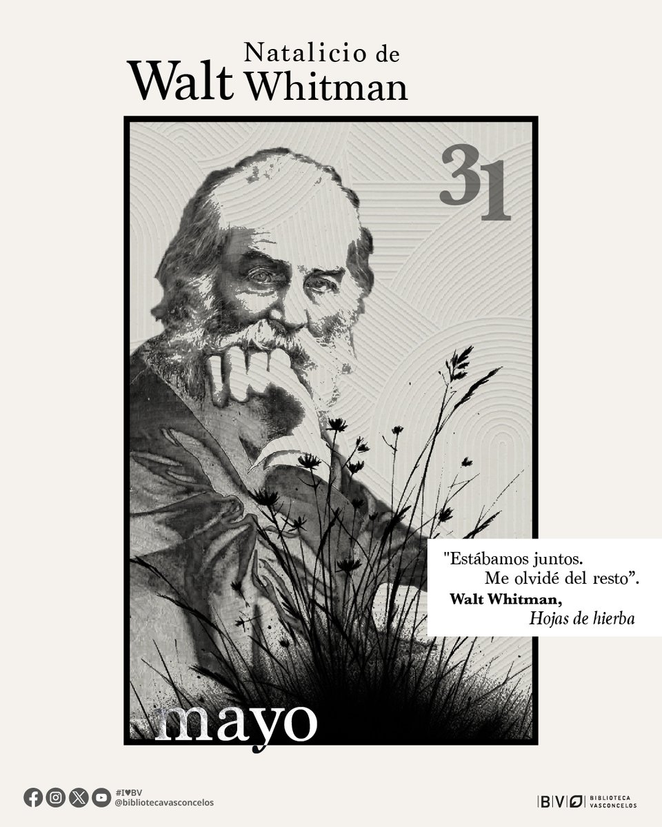 VSCLS's tweet photo. En 1855, Walt Whitman publicó la primera edición de "Hojas de hierba", una obra considerada obscena por su tratamiento de la sensualidad y sus referencias explícitas. Por esta razón el autor financió la edición y participó en la impresión por su propia cuenta. https://t.co/cyL4OpR8R7