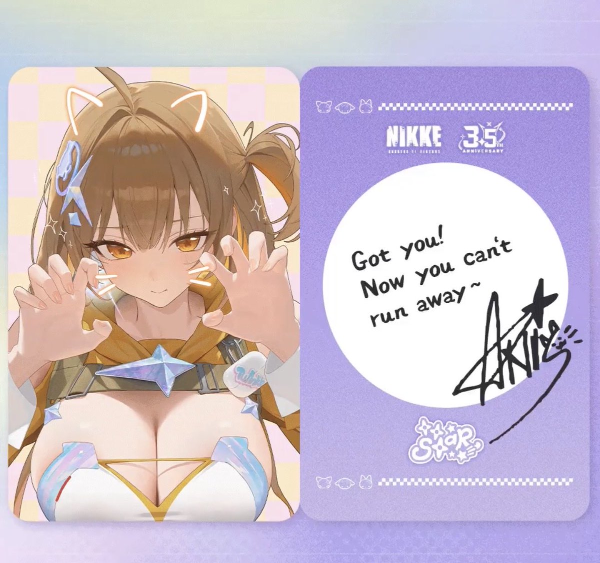 AarvieB's tweet photo. @NIKKE_en #TTSTARIdolPhotoCard https://t.co/drQOzRMc95