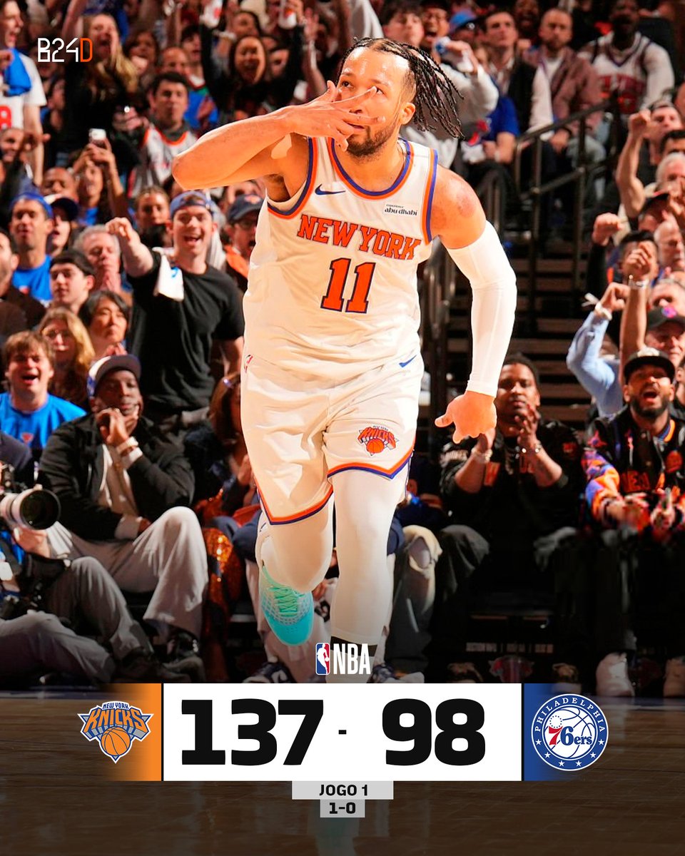 Knicks destruíram os 76ers no primeiro jogo da segunda ronda 😳
