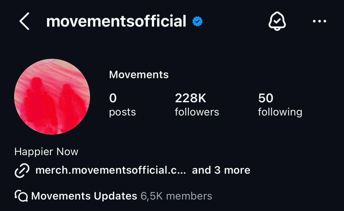 movementsbra's tweet photo. A banda apagou todos os posts, mudou a foto de perfil e atualizou a bio para “Happier Now”.

Os indícios só aumentam: vem aí um novo single? álbum? 👀

Fiquem ligados para mais atualizações! https://t.co/xJQehDNxnF