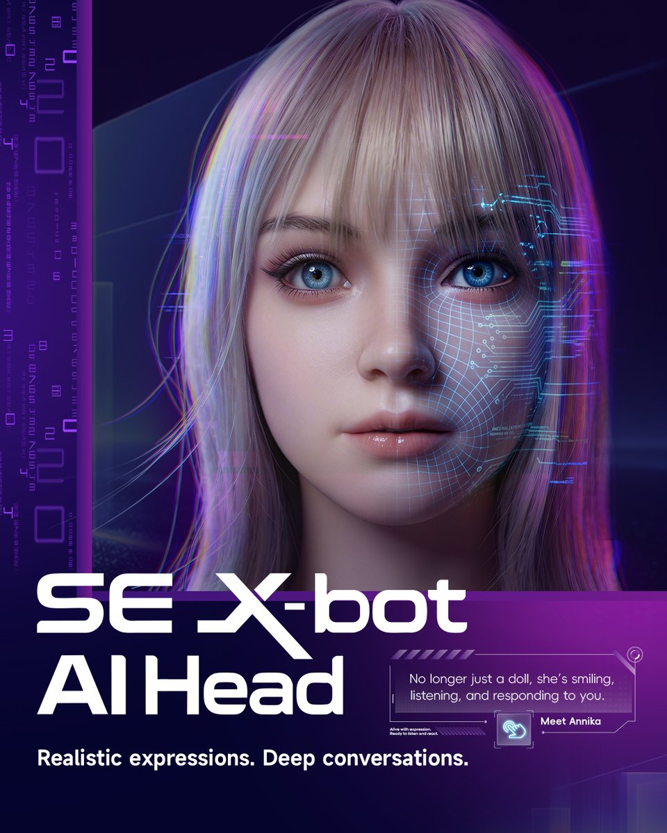SE X-Bot is now live 🚀

SEDOLL’s first AI companion head brings together Deep conversation, lifelike expressions, and realistic silicone craftsmanship.

Meet Annika and explore the future of interactive companionship:
👉 sedoll.com/launch-of-se-x…

#sedoll #SEXBot #AICompanion