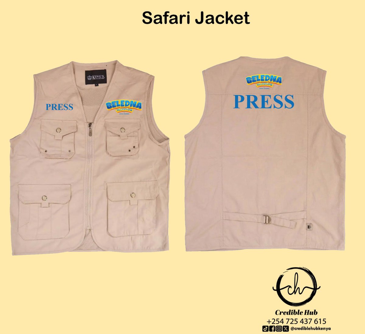 credible_hub's tweet photo. Elevate your professional image with our premium, branded Safari Jackets (vests)! Available now in sleek black and classic beige. Perfect for field work, corporate events, and uniform branding. 🌍💼

PRICE: Ksh 4,500/= per jacket. https://t.co/wJabf8w2QD