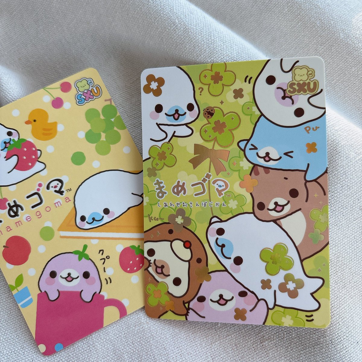 やった！！まめゴマレア出た😌🎀 2枚目のフルーツまめゴマも可愛いから