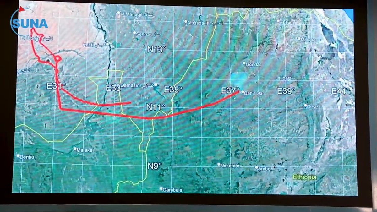 MohanadElbalal's tweet photo. Extracted flight data from a shot down drown proves that UAE drones are taking off from Ethiopian airbases to bomb targets inside Sudan; it’s both ridiculous and insulting at this point to call the UAE’s war on Sudan a “civil war” https://t.co/46KA65TKFZ