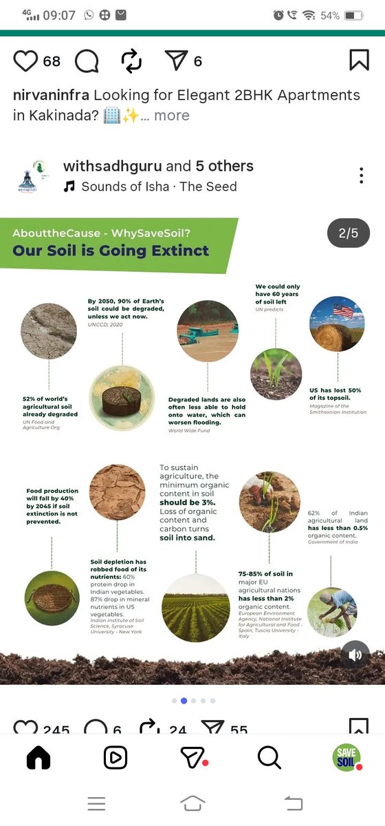 haritharanik's tweet image. Organic content in the #Soil of our Agricultural lands in AP is less than 0.5 % @katchannaidu
@ap_agriculture @shri_govt19930
Please implement #SaveSoil policies in AP
@naralokesh
Action savesoil.org 
#TreeBasedAgriculture