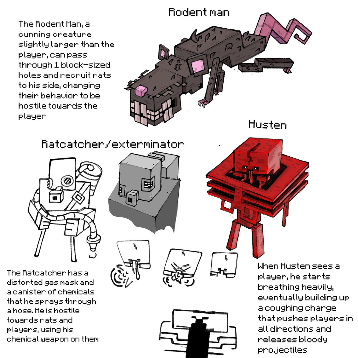 PropGriffin167's tweet photo. "Untagged & Untitled mod" mobs concept #minecraft #minecraft_mod https://t.co/AD4rs5ZqEA