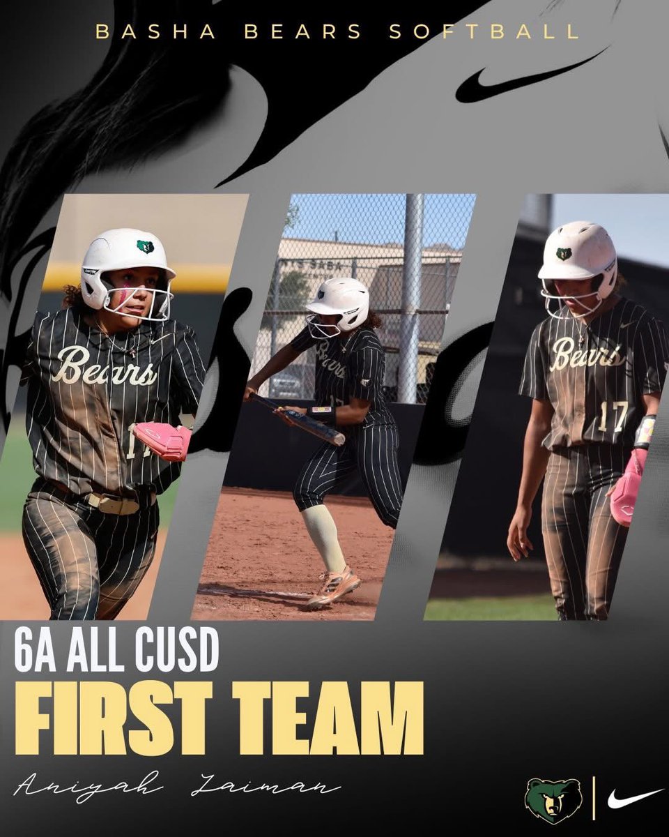basha_softball's tweet photo. ✨ALL CUSD 1ST TEAM✨

Congratulations to our Bears for receiving these prestigious awards. So proud of you ladies! 

Go Bears! 🐻💚

#bashabearssoftball #allcusd https://t.co/qUYI0kJkvF