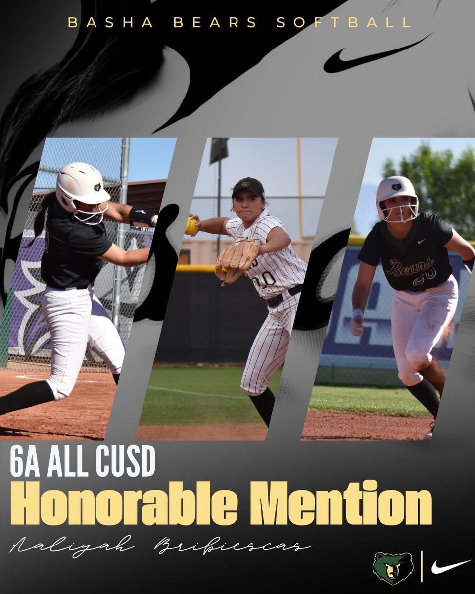 basha_softball's tweet photo. ✨ALL CUSD HONORABLE MENTION✨
Congratulations to our Bears for receiving these prestigious awards. So proud of you ladies!
Go Bears! 🐻💚
#bashabearssoftball #allcusd https://t.co/exAokeGz7K