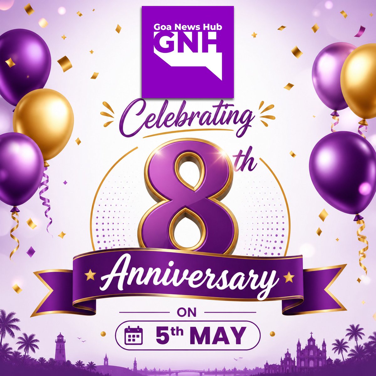 goanewshub's tweet image. GNH thanks all the well-wishers, followers, non-followers and others for being partners in our journey for last 8 years.

#goanews #anniversary #journalism #news