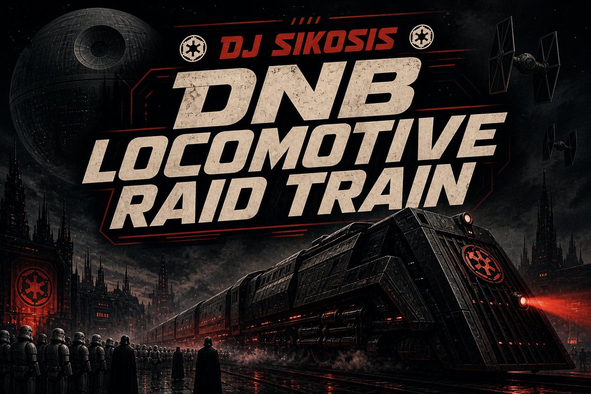 sikosis's tweet image. 🚂🎧 DnB Locomotive Raid Train 🚂🎧 Raid(s): DJ_Skoobah ✨☄️Happy Star Wars Day! ✨☄️ Hosted by @RichJHewitt 🚂🎧 twitch.tv/djsikosis/ #dj #starwarsday #dnb #drumnbass #drumandbass #raidtrain