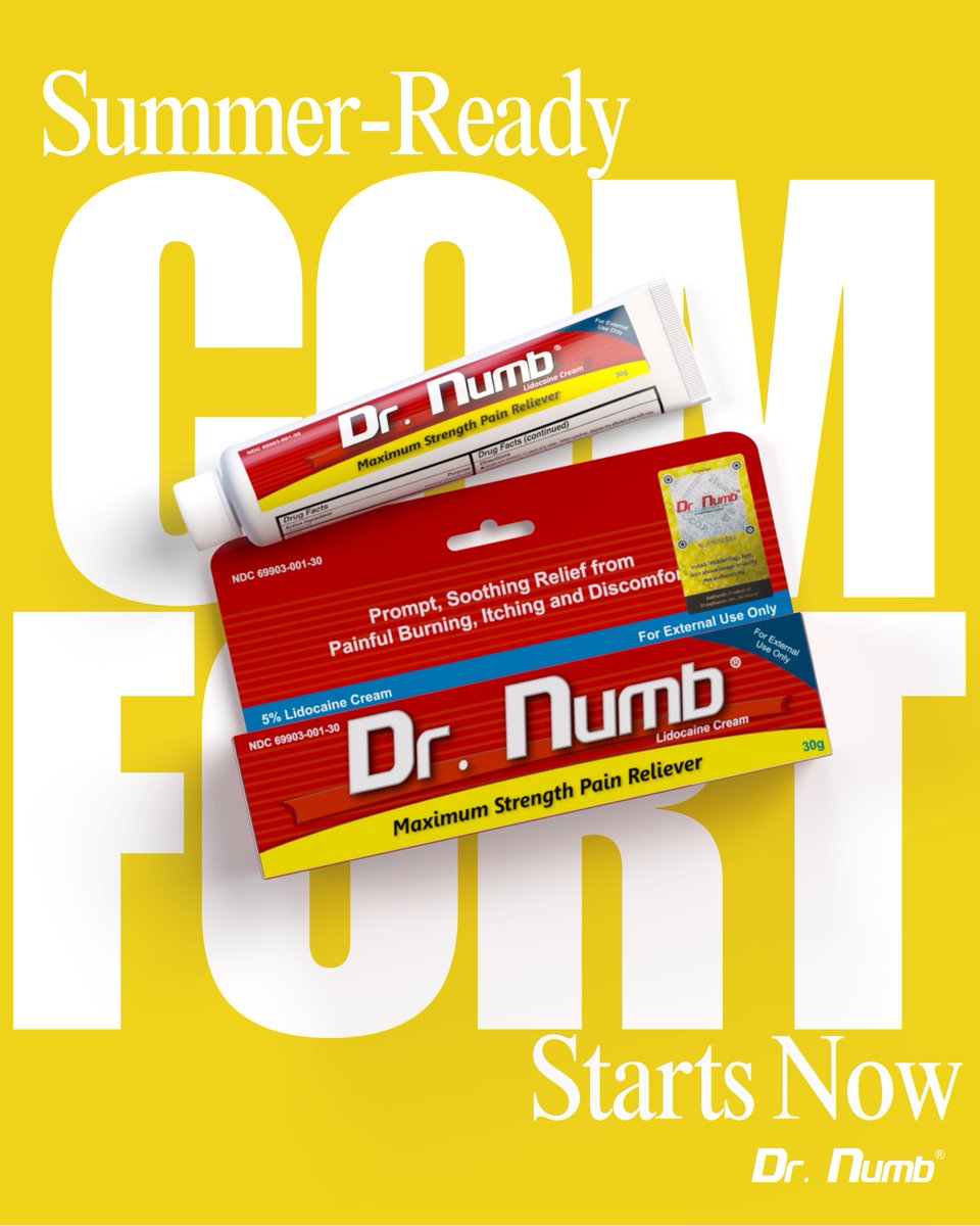DrNumb's tweet image. Hot days can make discomfort feel a little harder to deal with. When heat and irritation start to kick in, a little soothing relief can go a long way. Stay cool, feel calm, and get through the day more comfortably. 💛

#DrNumb #HemorrhoidRelief #StayComfortable #SummerRelief