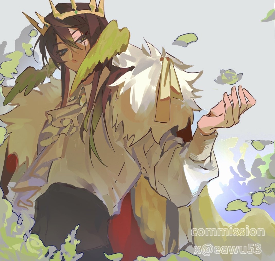 eawu53's tweet photo. the flower language of green lisianthus is resilience and confidence.
#parrotx2fanart
之前庆祝鸟皇登基的 https://t.co/TMKw8ABNGq