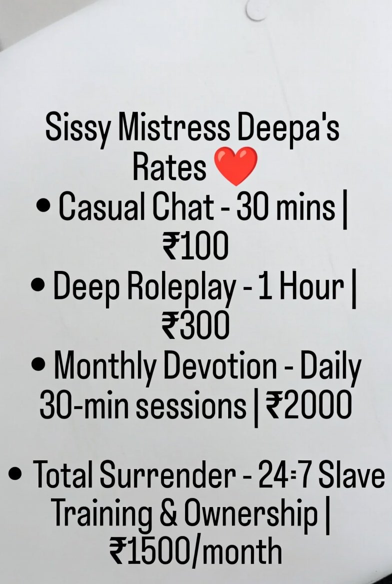Sissy Mistress Deepa💃 tweet media