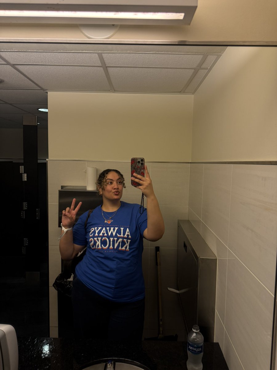 brixram's tweet image. First solo game and what better way than a playoff game. Jobs NOT done! 💙🧡💙🧡#letsgoknicks