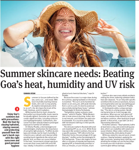 thegoanonline's tweet image. In THE GOAN | #Summer #skincare needs: Beating Goa’s heat, #humidity and UV risk

Read More: thegoan.net/life-sunday/su…

#Goa #BreakingNews #News #Headlines #TopStories #TodayInTheGoan