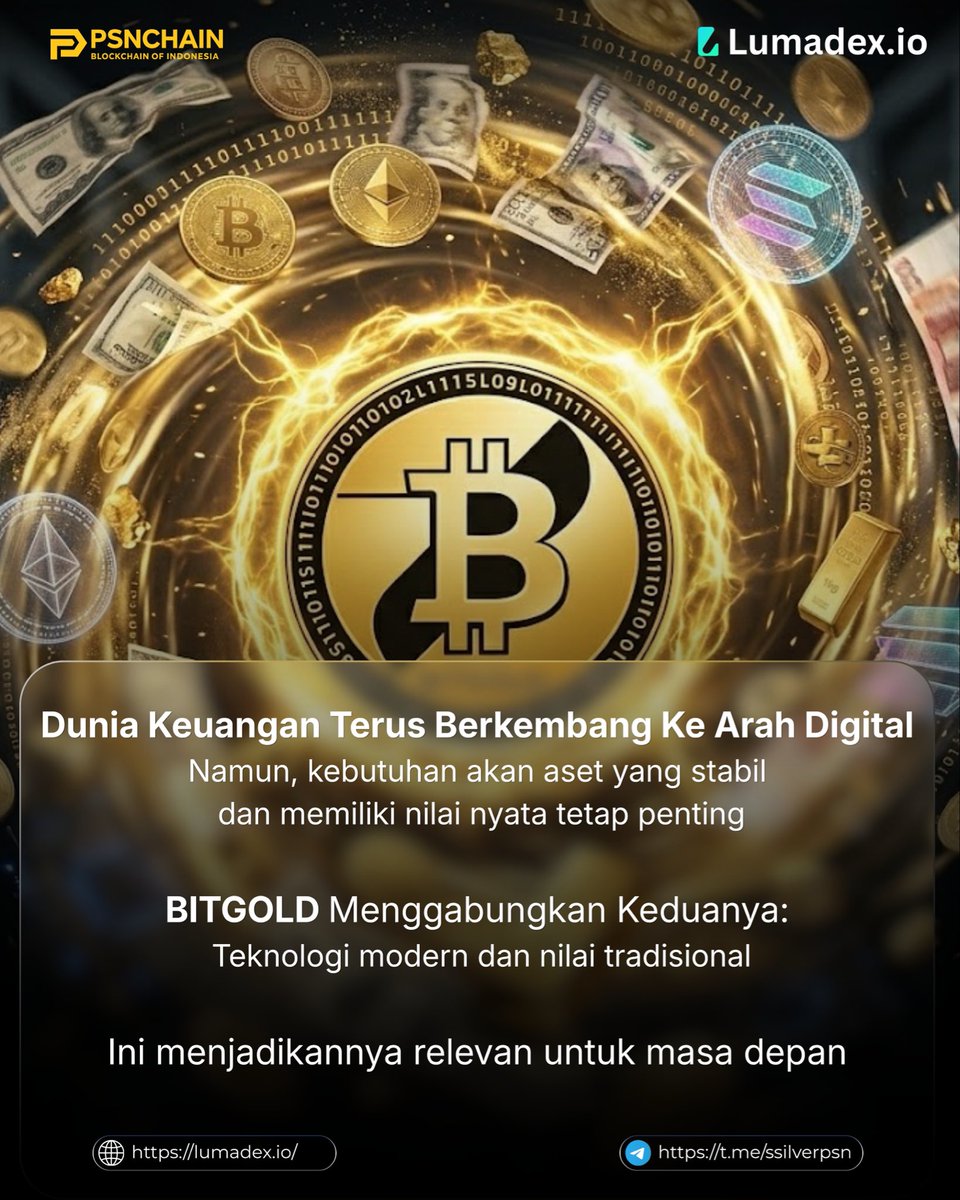 BitGold_Lumadex's tweet image. A synergy of cutting-edge tech and traditional stability in one ecosystem. See how it works in the slides below! 👇

#PSNChain #lumadex #BITGOLD #Blockchain #DigitalAsset