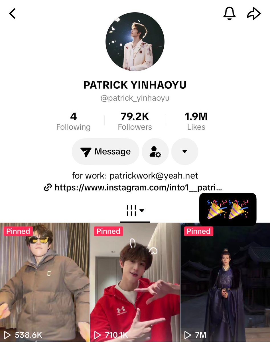 kimura_kenchin's tweet photo. 2. คลิป TikTok แพทมียอดวิว 7 ล้าน และยอดฟอลTikTokใกล้จะ 8 หมื่นฟอลแล้วค่ะ 🎉🎉🎉

#แพทริค #PatrickFinkler
#แพทริคณัฐวรรธ์  #YinHaoyu
#尹浩宇 #Patrick尹浩宇
@patrick_pppat https://t.co/qC40SliyFd