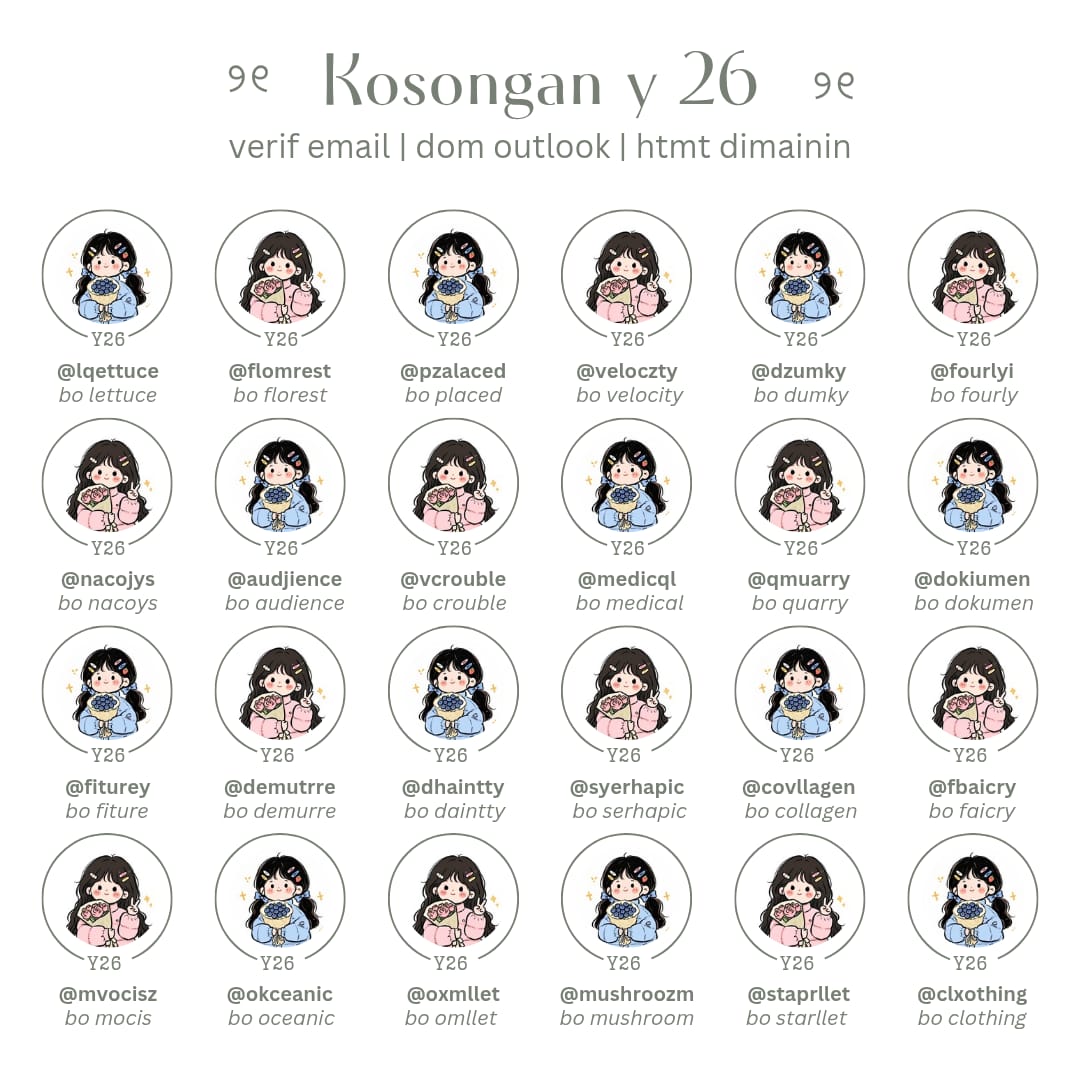 vooguev's tweet photo. @yronghoon *ꕥ WTS ACC KOSONGAN Y26 ꕥ*

💰 12.000/ea (vall kanan)
💰 8.000/ea (vemail kiri)

⭒ verif email dan vall (outlook)
⭒ htmt di mainin
⭒ usn mulchar
⭒ dapat data lengkap https://t.co/ja0tl5EJMl