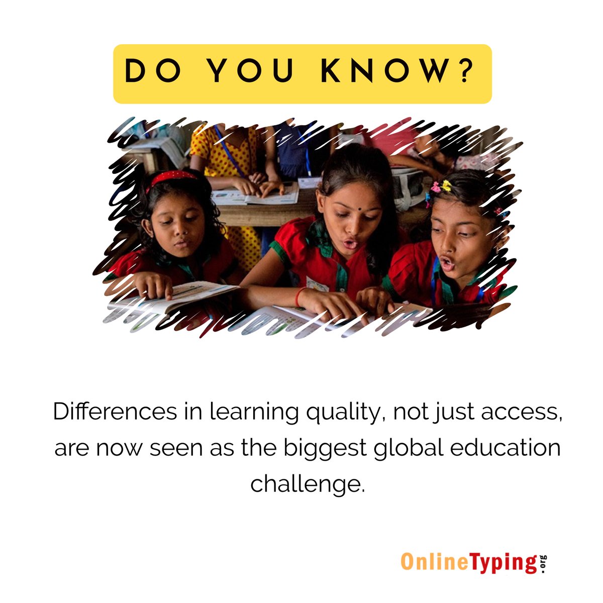 AnythingType's tweet image. Differences in learning quality, not just access, are now seen as the biggest global education challenge.
To learn touch typing visit: onlinetyping.org
#school #literacy #students #typing #keyboard #touchtyping #typingtutor #learning #education #globaleducation