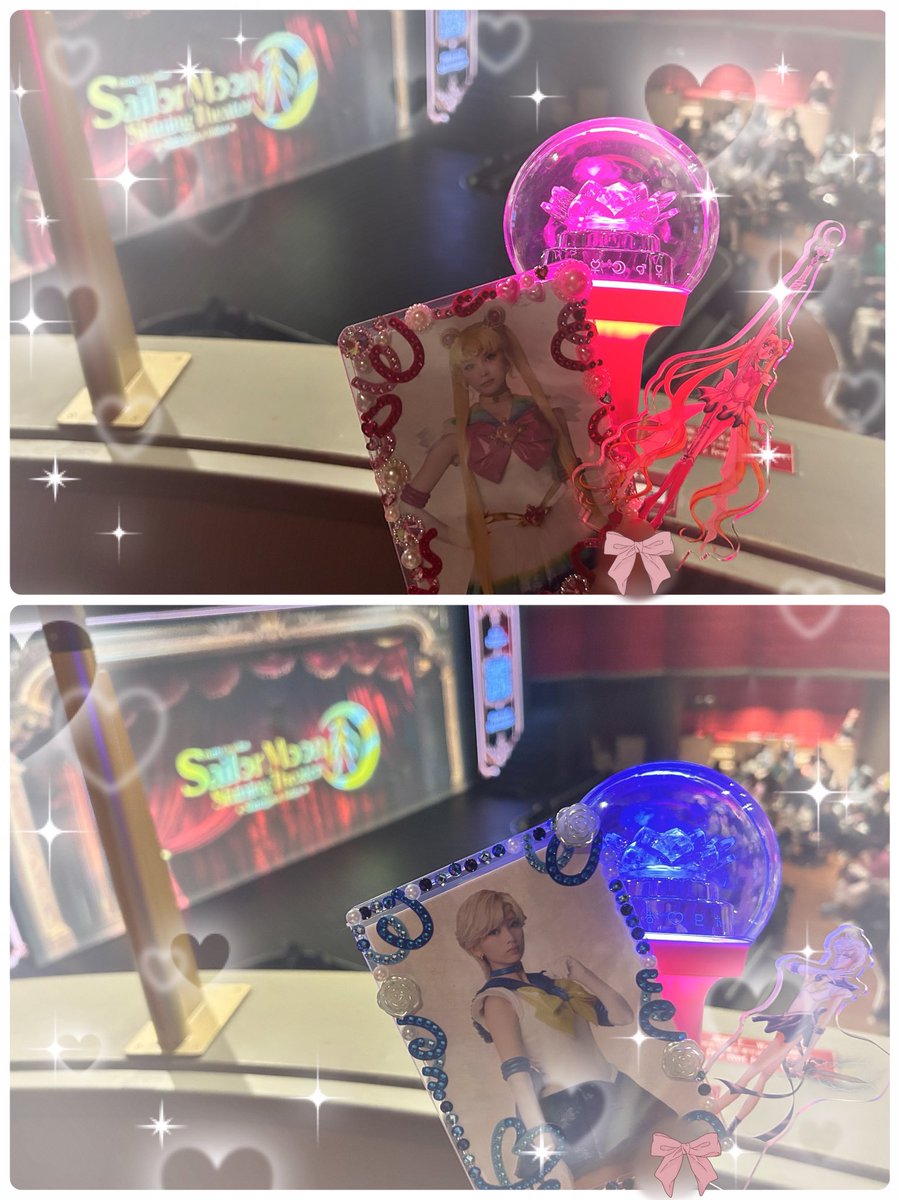 hellomoonfairly's tweet photo. 5/3、初日以来のゴールド2回目観劇してきた🌙
愛美ウラヌス様が本当お綺麗すぎて…💫
2階だったけどとっても見やすいし、
ちゃんと気づいてもらえた💙🙌
お見送りでもデコった写真見せたら喜んでもらえて幸🫶
#prettyguardiansailormoonshiningtheater #shiningtheater #シャイニングシアター https://t.co/OI3864QLrD