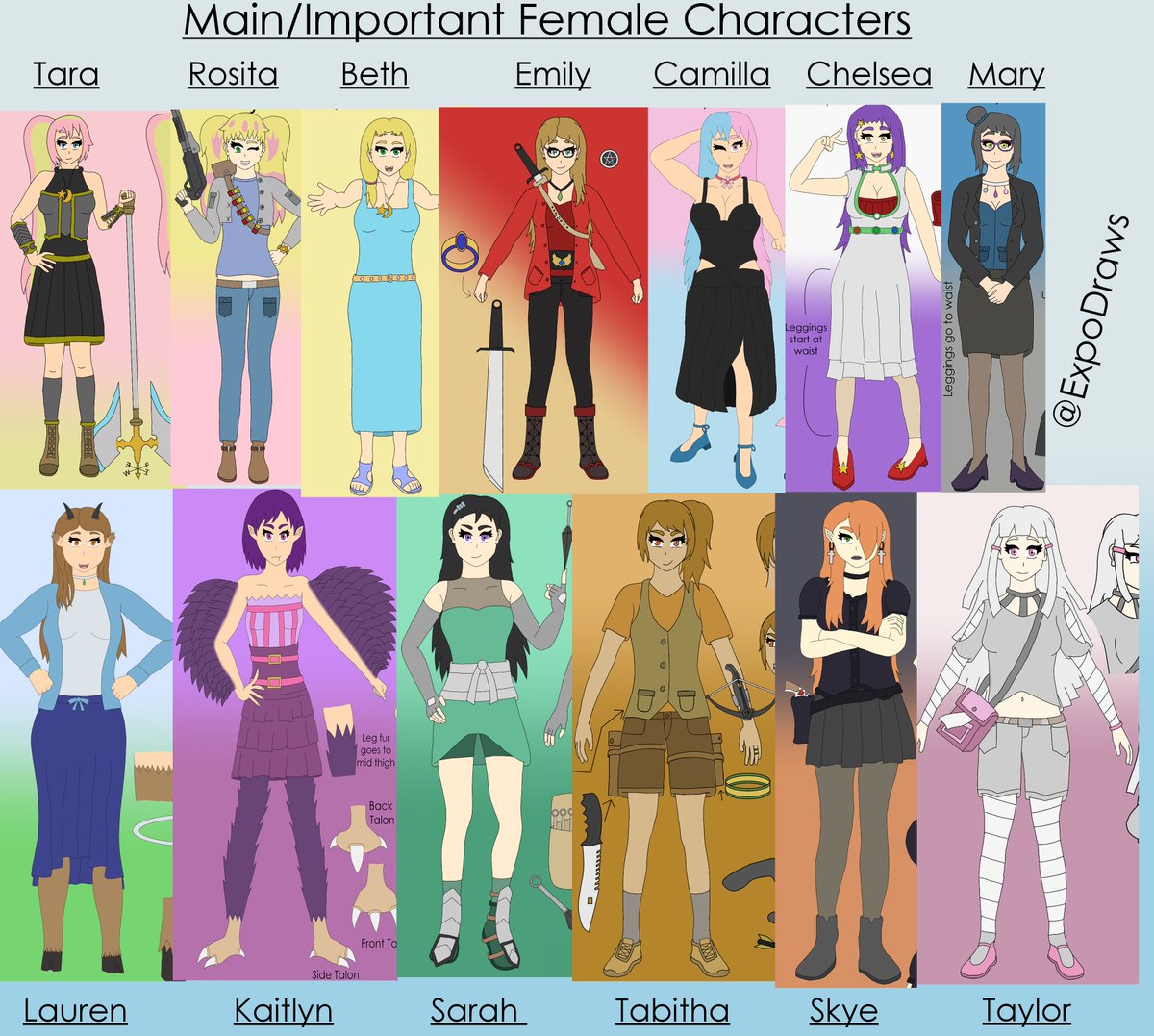 AltOfExp0's tweet photo. Compilation of all my ocs https://t.co/kRMhhyYQaK